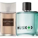 Avon Soft Musk Delice EDT 50 ml Kadın Parfüm + Musk Fresh EDT 75 ml Erkek Parfüm
