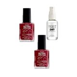 Avon Ultra Colour 60 Second Express Tırnak Cilası Dashing Red, 2 Adet + Oje Kurutucu, 1 Adet