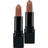 Avon Ultra Mat Kahverengi Ruj 2'li Set – SPF 15, E Vitaminli Nemlendirici Asansörlü Stick, Marvellous Mocha
