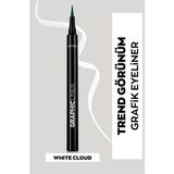 Avon White Cloud Keskin Uçlu Likit Eyeliner Grafik Tasarım ile Uzun Süre Kalıcı Etki