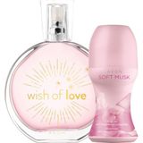 Avon Wish Of Love 50 ml EDT Kadın Parfüm+Soft Musk 50 ml Roll On