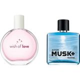 Avon Wish On Love - Musk Marine 14 Şubat Sevgililer Günü Çift Hediyelik, Parfüm Bay-Bayan