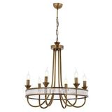 Avonni 603786E E14 Metal Kristal 60 cm Eskitme Kaplama Klasik Avize