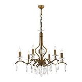 Avonni 603946E E14 Metal Kristal Siyah 80 cm Eskitme Kaplama Klasik Avize