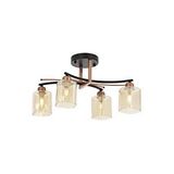 Avonni Ar-1867-4bsy Siyah Boya Modern Avize E27 Metal Cam 58x30 Cm Kaplama