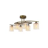 Avonni AV-1374-6E E14 Metal Cam 75x30 cm Eskitme Avize