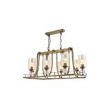 Avonni AV-1597-8E-YM Eskitme Kaplama Modern Avize E27 Metal Cam H: 70 cm, WxD: 89x50 cm