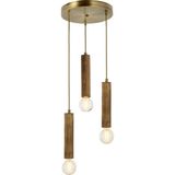Avonni AV-1651-3ET Eskitme Kaplama Modern Metal Ahşap Avize
