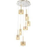 Avonni AV-1675-7KT Krom Kaplama Modern Avize E14 Metal Cam H: 120 cm, Ø: 45 cm