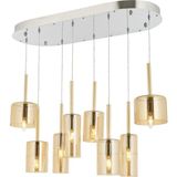 Avonni AV-1675-ELLIPSE Krom Kaplama Modern Avize E14 Metal Cam H: 80 cm, WxD: 70x35 cm