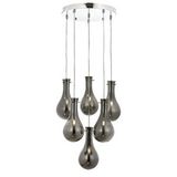 Avonni Av-1697-6kt Krom Kaplama Modern Avize E14 Metal Cam 50 Cm