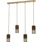 Avonni AV-1830-4EY Eskitme Kaplama Modern Metal Ahşap Avize
