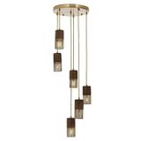 Avonni AV-1830-6ET Eskitme Kaplama Modern Metal Ahşap Avize