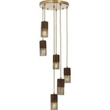 Avonni AV-1830-6ET Eskitme Kaplama Modern Metal Ahşap Avize