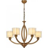 Avonni AV-1876-4E Eskitme Kaplama Modern Avize E27 Metal Cam H: 80 Cm, Ø: 65 cm