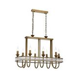 Avonni Av-1890-8e-ym Eskitme Kaplama Modern Avize E14 Metal Kristal 80x40 Cm