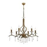 Avonni Av-1902-6e Eskitme Kaplama Modern Avize E14 Metal Kristal 80 Cm Boya