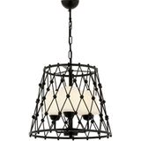 Avonni AV-1904-3BSY Siyah Boya Modern Avize E27 Metal Cam H: 77 cm, Ø: 42 cm