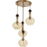 Avonni AV-1912-4ET Eskitme Kaplama Modern Avize E27 Metal Cam H: 95 cm, Ø: 35 cm