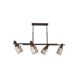 Avonni AV-1920-4Y-BSY Siyah Boya Modern Metal Ahşap Avize