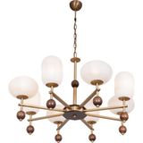 Avonni AV-1949-8E Eskitme Kaplama Modern Avize E27 Metal Cam H: 80 Cm, Ø: 70 cm