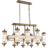 Avonni AV-35001-8E-YM Eskitme Kaplama Modern Avize E14 Metal Cam H: 110 cm, WxD: 105x55 cm