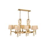 AVONNI AV-35002-8ES-YM Eskitme Kaplama Modern Avize E27 Metal Cam Kumaş 100x55cm