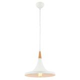 Avonni AV-4100-A6-BBY Beyaz Boya Modern Avize E27 Metal Ahşap H: 90 cm, Ø: 32 cm
