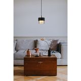Avonni AV-4288-1BSY Siyah Boya Modern Avize E27 Metal Cam H: 70 cm, Ø: 15 cm