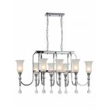 Avonni AV-4296-8KY Krom Kaplama Modern Avize E14 Metal Cam H: 100 cm, WxD: 110x60 cm