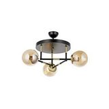 Avonni Av-4331-3t-bsy Siyah Boya Modern Avize E27 Metal Cam 40 Cm