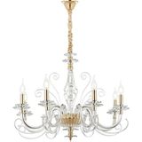 Avonni AV-5283-8S Sarı Kaplama Klasik Avize E14 Metal Cam 50 cm