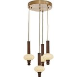 Avonni AV-5299-4ET Eskitme Kaplama Modern Metal Ahşap Avize