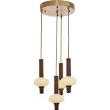 Avonni AV-5299-4ET Eskitme Kaplama Modern Metal Ahşap Avize