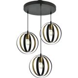 Avonni AV-60008-3T-BSY Bakır/Siyah Kaplama Modern Avize E27 Metal 55 cm