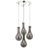 Avonni AV-60092-4KT Krom Kaplama Modern Avize, E14, Metal, Cam, 40cm