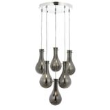 Avonni AV-60092-6KT Krom Kaplama Modern Avize, E14, Metal, Cam, 50CM