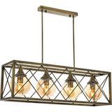 Avonni AV-60127-4EY Eskitme Kaplama Modern E27 Metal Cam 80x25 cm Avize