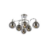 Avonni AV-60156-6K Krom Kaplama Modern E27 Metal Cam 55cm Avize