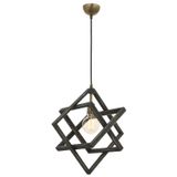 Avonni AV-60160-1G Eskitme/Gri Kaplama Modern E27 Ahşap Metal 30cm Avize
