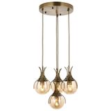 Avonni AV-60161-4ET Eskitme Kaplama Modern E27 Metal Cam 40cm Avize