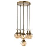 Avonni AV-60161-6ET Eskitme Kaplama Modern E27 Metal Cam 50cm Avize