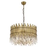 Avonni AV-60162-E60 Eskitme Kaplama Metal Kristal cm Avize