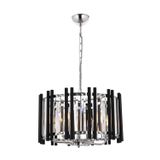 Avonni AV-60186-6K Krom/Siyah Kaplama Modern E14 Metal Cam 45cm Avize