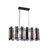Avonni AV-60186-8KY Krom/Siyah Kaplama Modern E14 Metal Cam 80x35cm Avize