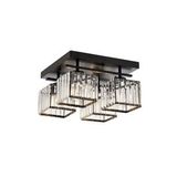 Avonni AV-60230-4BSY Eskitme-Siyah Boyalı 40x40 cm Modern Avize