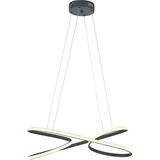AVONNI AV-60330-GR Gri Boyalı Modern Avize LED Metal Silikon 60x25cm - Renkli - 1