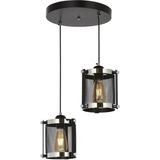 AVONNI AV-60336-2K-BSY Siyah Boyalı Modern Avize E27 Metal 35cm - Renkli - 1