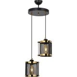AVONNI AV-60336-2S-BSY Siyah Boyalı Modern Avize E27 Metal 35cm - Renkli - 1