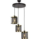 AVONNI AV-60336-3S-BSY Siyah Boyalı Modern Avize E27 Metal 0x3cm - Renkli - 1